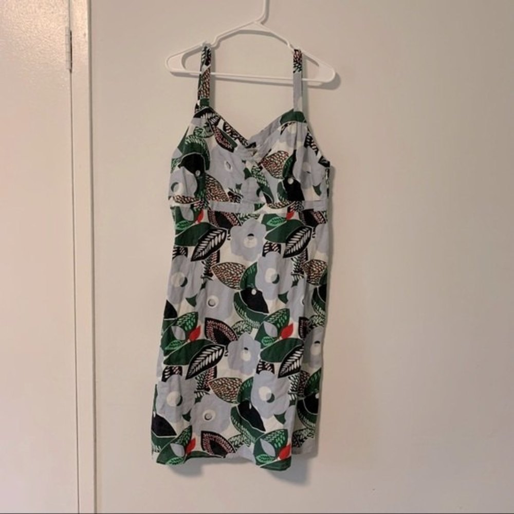 BODEN Linen Cotton Blend Print Sundress